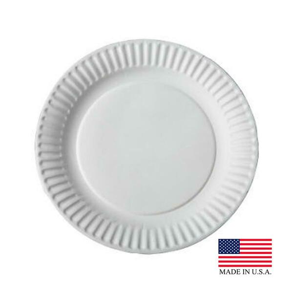 Aspen Products 10109-43009 PEC 9 in. Uncoated Paper Plate, 1000PK 10109/43009  (PEC)